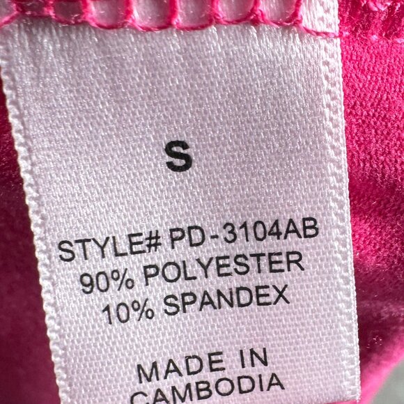 LTX Sportswear S Fuchsia V-Neck Short Sleeve Stretch Casual Dress - Picture 4 of 13